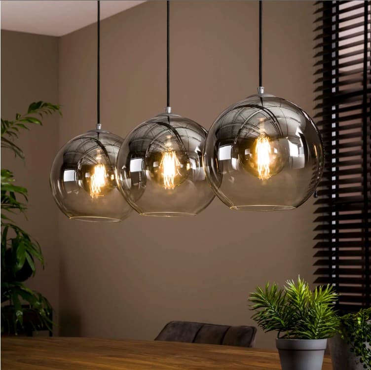 Hanglamp Bubbly 3L Oud Zilver