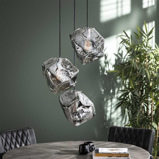 Hanglamp Rocky 3L Chromed