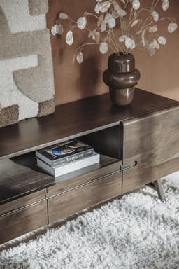 Tv-Meubel Auke Espresso 210 cm - 2 drs - 2 drws - 4