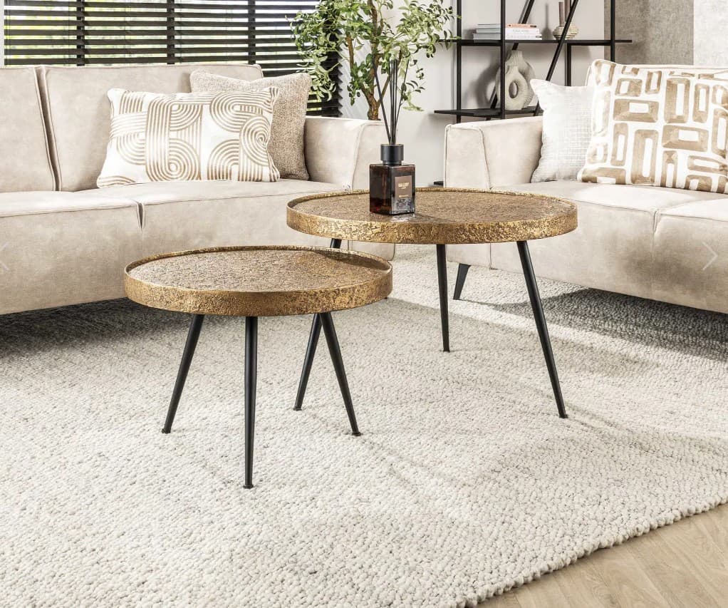 Salontafel Jean set van 2 gold