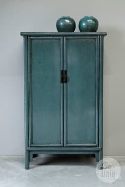 Opbergkast China - 2 drs- Blauw/Grijs - 1