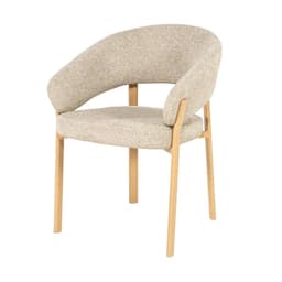 Eetkamerstoel Sedia met armleuning - Naturel - 1