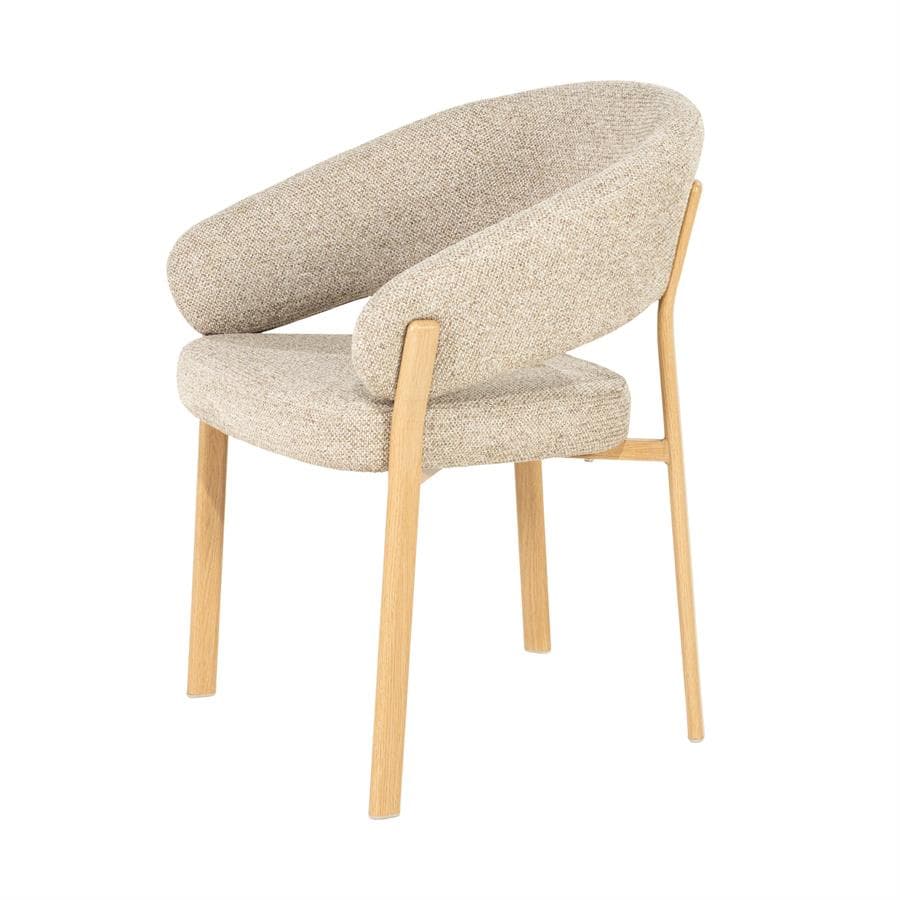 Eetkamerstoel Sedia met armleuning - Naturel - 2