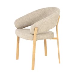 Eetkamerstoel Sedia met armleuning - Naturel - 2