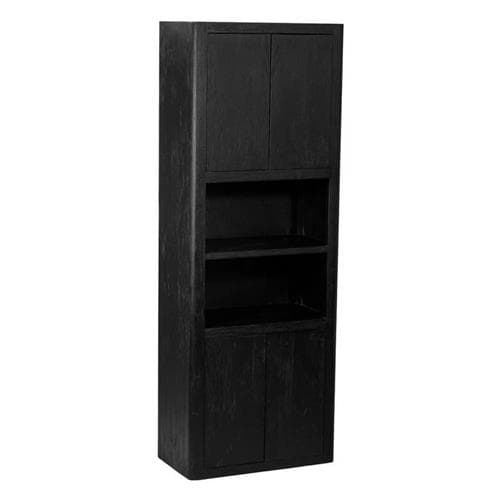 Opbergkast met open vak Tiffany Zwart 80 cm