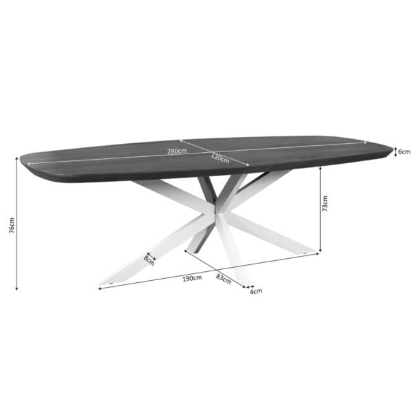 Eettafel Madison Deens Ovaal 280 cm - 4