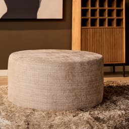 Ronde Hocker Maaike Beige 80 cm - 1