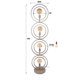 Vloerlamp Turner 4L Beige - 6