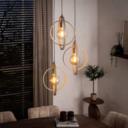 Hanglamp Turner Rond 3L Beige - 1