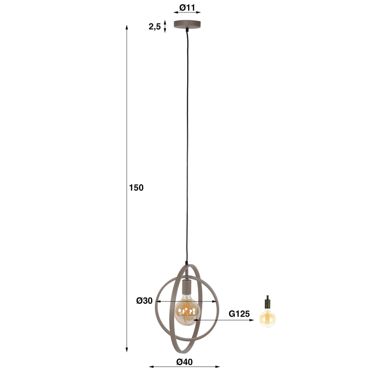 Hanglamp Turner Beige - 4