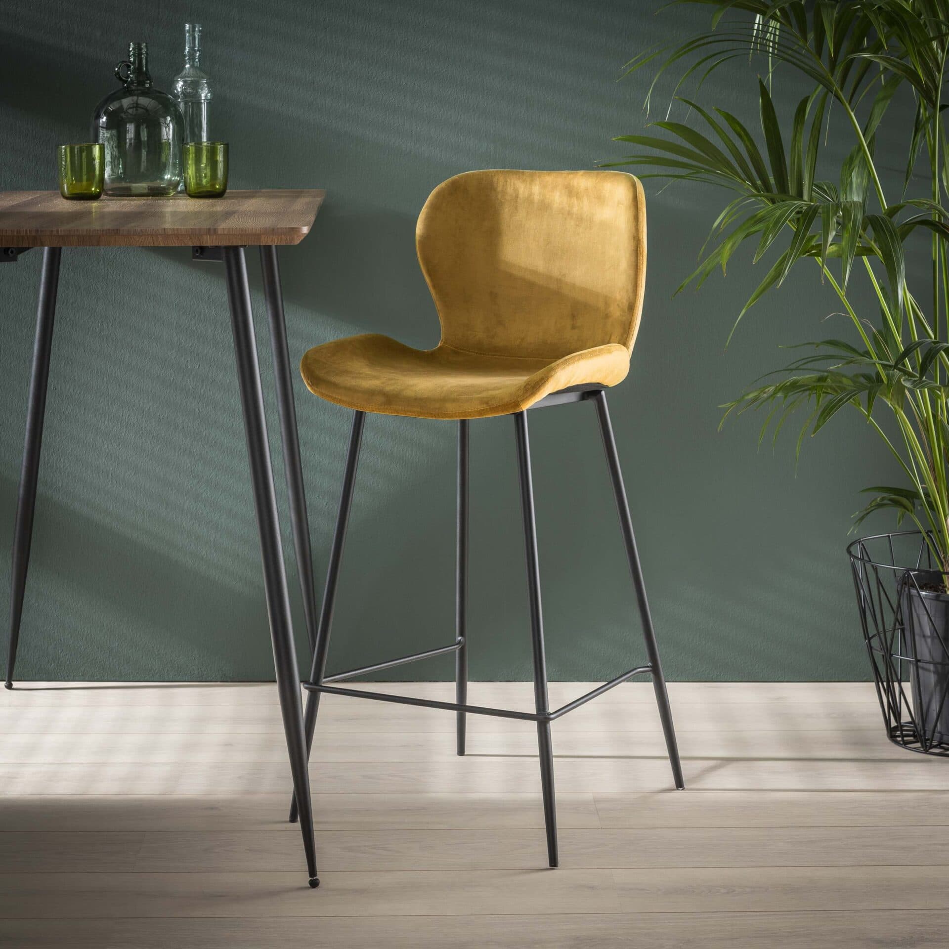 Barstoel Rondosa Velours Goud