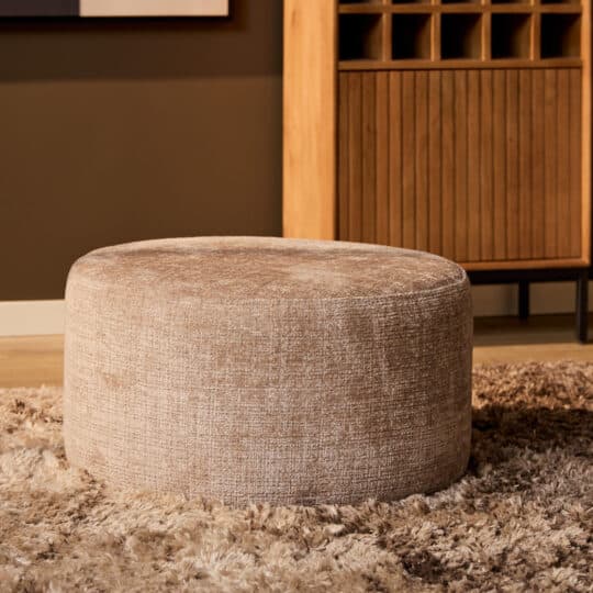 Ronde Hocker Maaike Beige 60 cm