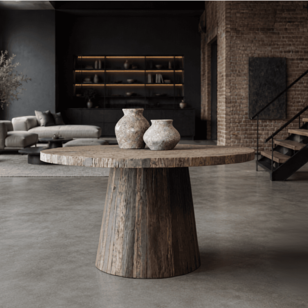 Eettafel Rond Kolom 140 cm - 1