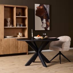 Eiken Eettafel Ferris Rond 150 cm - 6