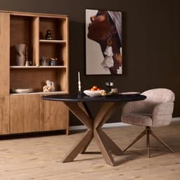 Eiken Eettafel Ferris Rond 150 cm - 7