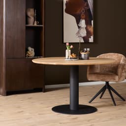 Eiken Eettafel Ferris Rond 150 cm - 9