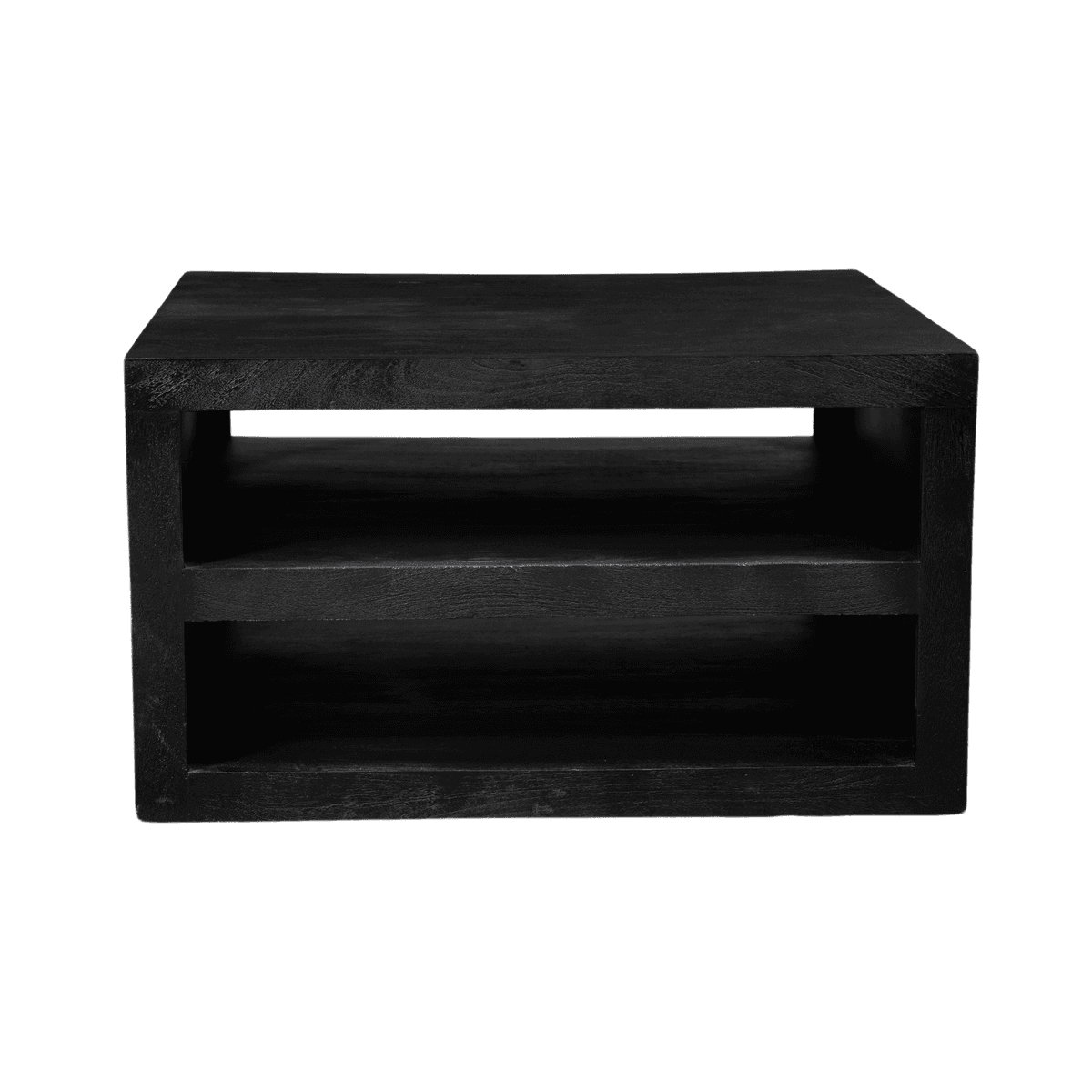 Vierkante salontafel Brussel Zwart Mangohout 80 cm - 2