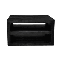 Vierkante salontafel Brussel Zwart Mangohout 80 cm - 2