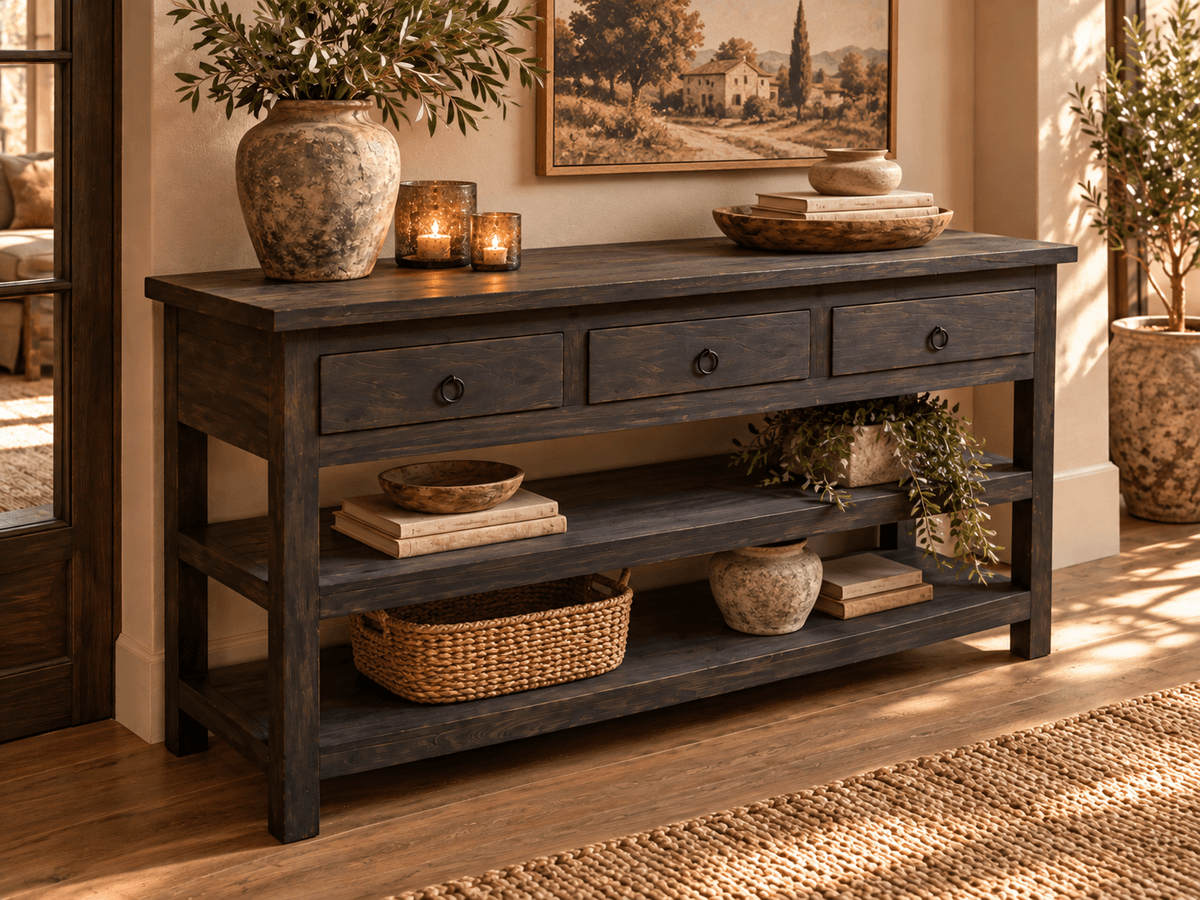 Sidetable Suzanne XL 3 lades, 2 planken - 1