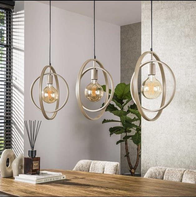 Hanglamp Turner 3L Beige - 2
