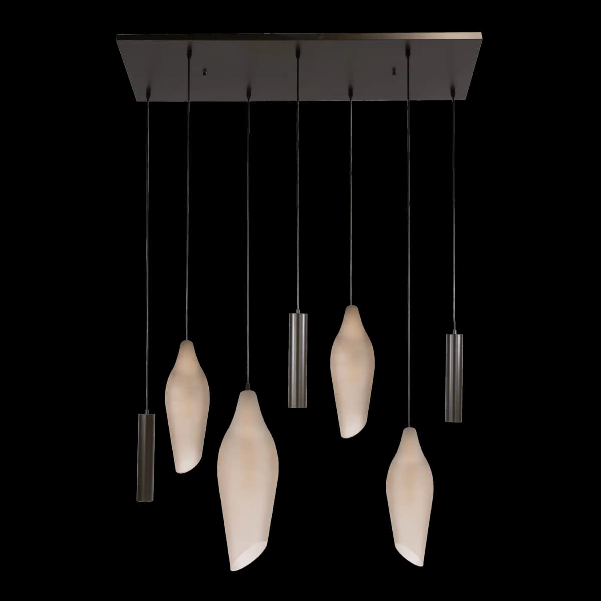 Hanglamp Coco 4 + 3 lichts Sienna bruin - 1