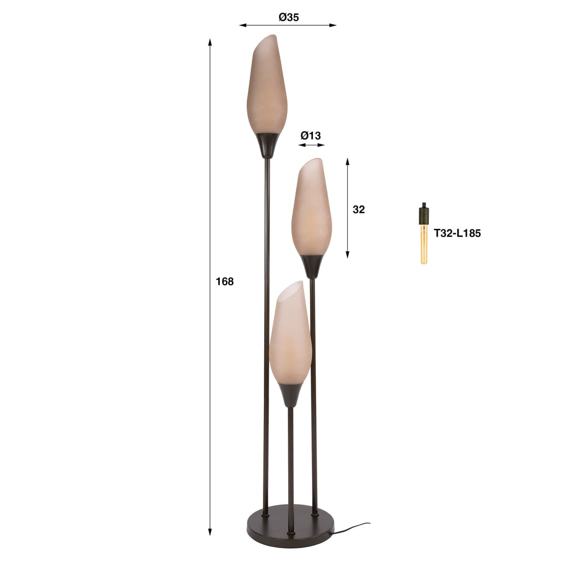 Vloerlamp Coco 3L - 5