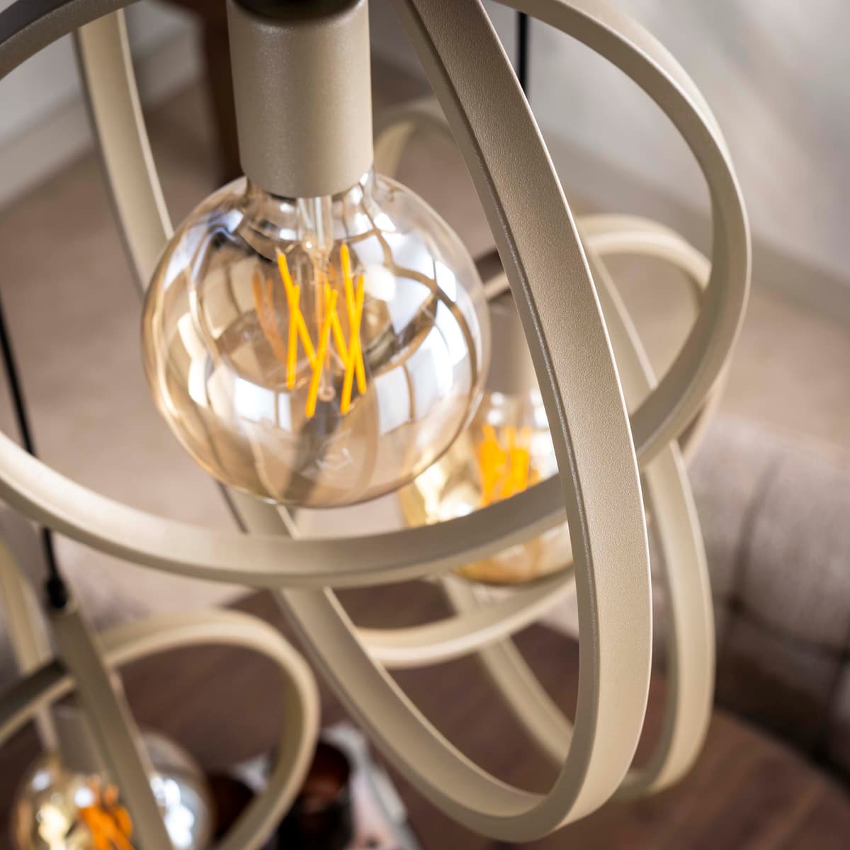 Hanglamp Turner Rond 3L Beige - 3