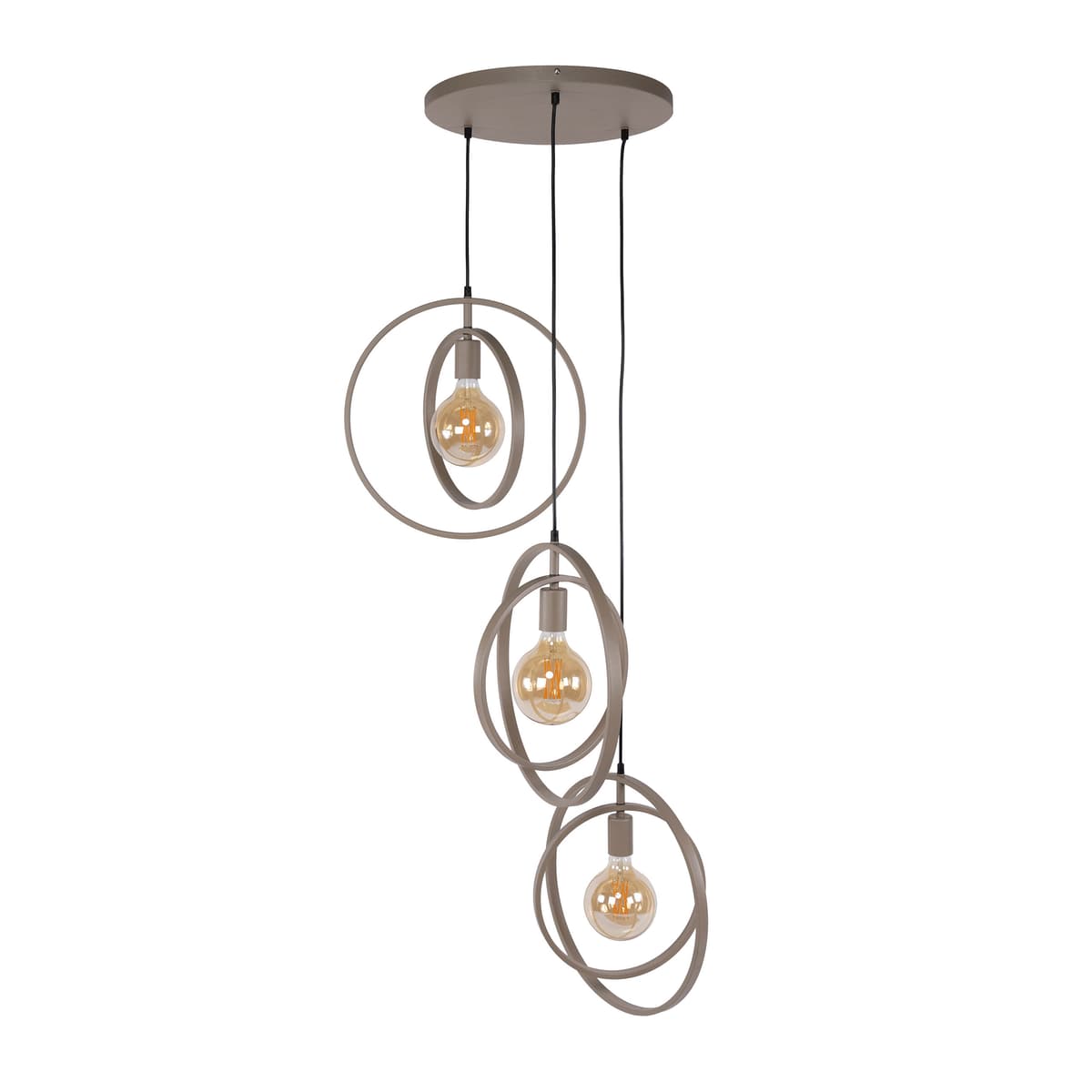 Hanglamp Turner Rond 3L Beige - 5