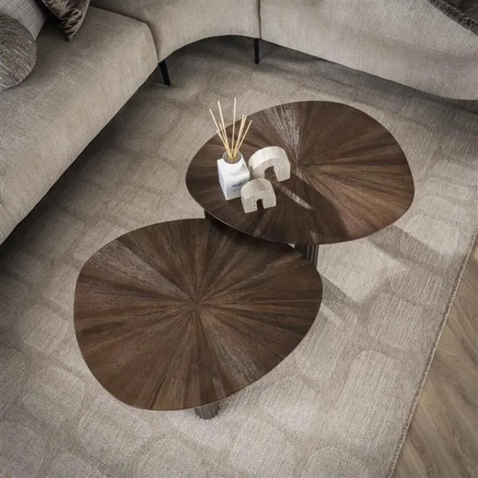 Salontafel Maya Teak Vierhoekig Set Van 2 - 2