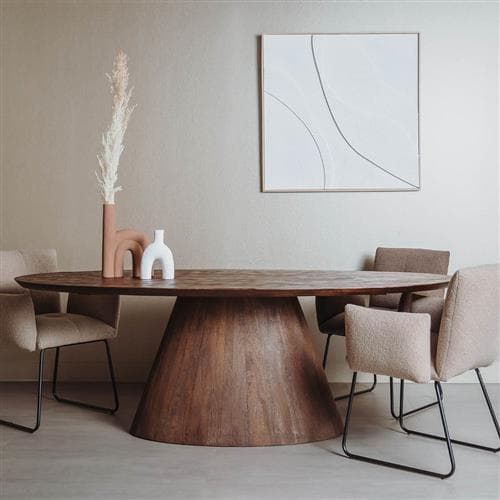 Eetkamertafel Premo Bruin Ovaal 240cm - 2
