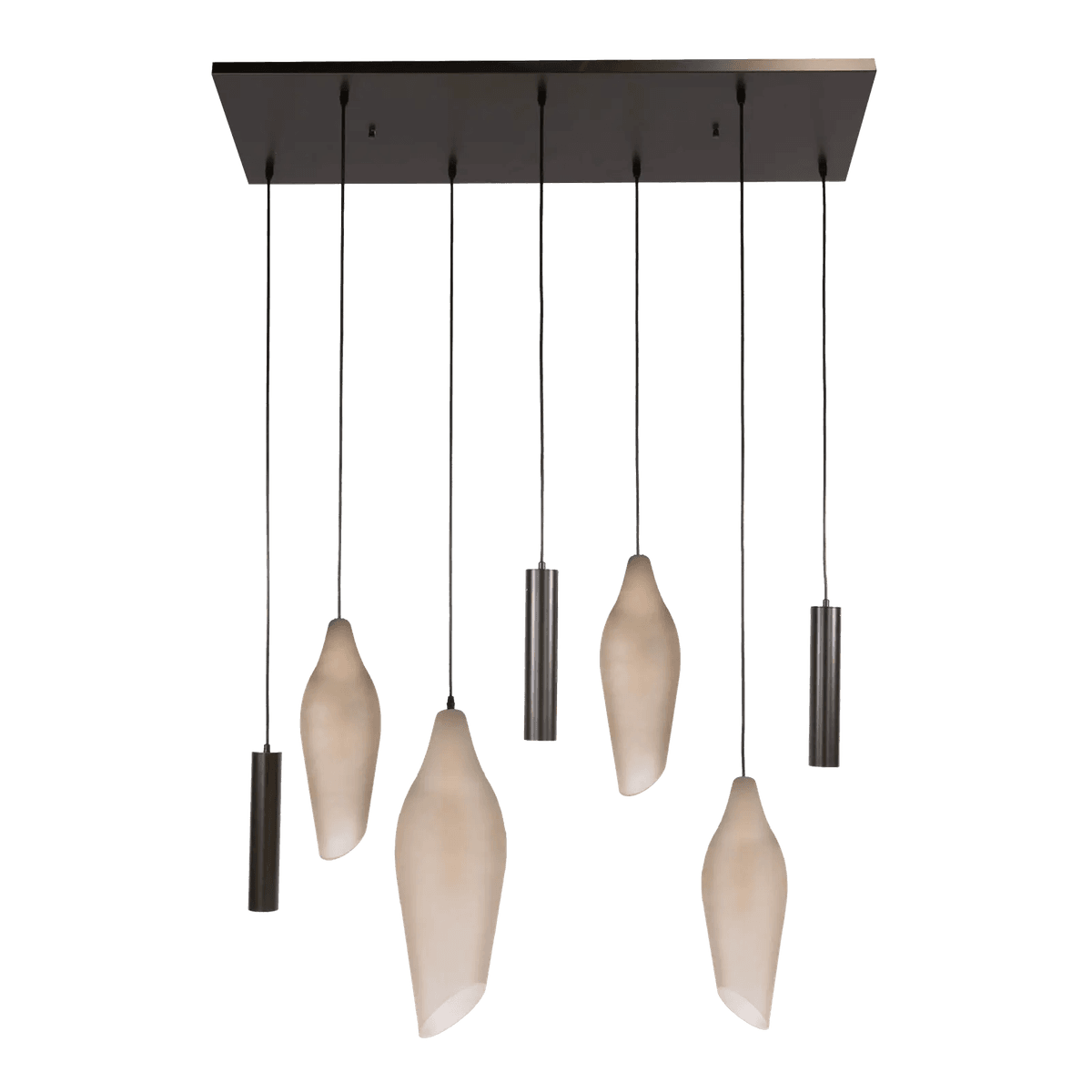 Hanglamp Coco 4 + 3 lichts Sienna bruin - 2
