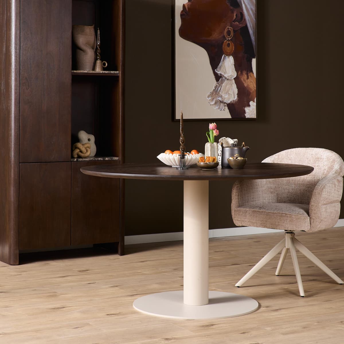Eiken Eettafel Ferris Rond 150 cm - 13