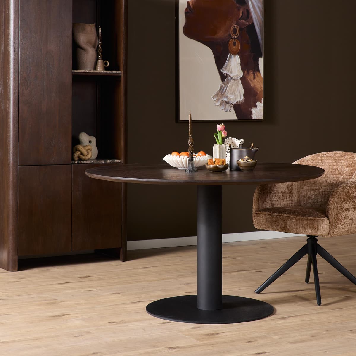 Eiken Eettafel Ferris Rond 150 cm - 14