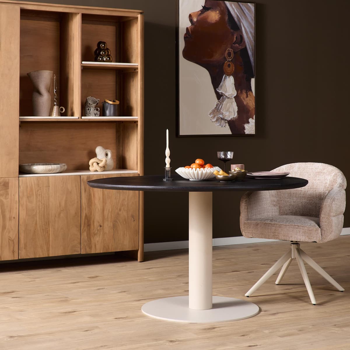 Eiken Eettafel Ferris Rond 150 cm - 17