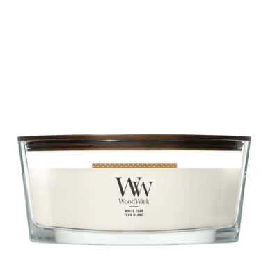 WW White Teak Ellipse Candle - 1